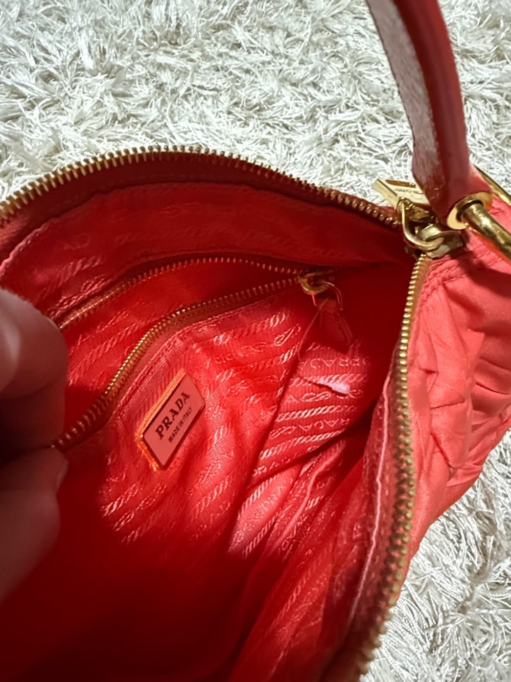 Prada Vintage Zip Handbag Tessuto Orange
Nylon Handbag - Picture 8 of 8